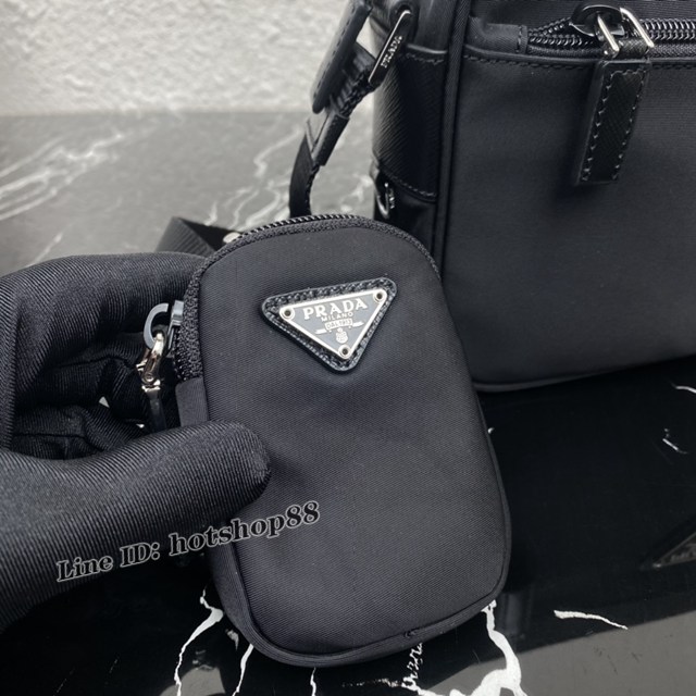 Prada專櫃新款三合一單肩包 1BC167 普拉達尼龍布男女款單肩斜挎包 csp1423